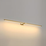 Bathroom Minimalist Gold Linear Metal Vanity Light Image - 13