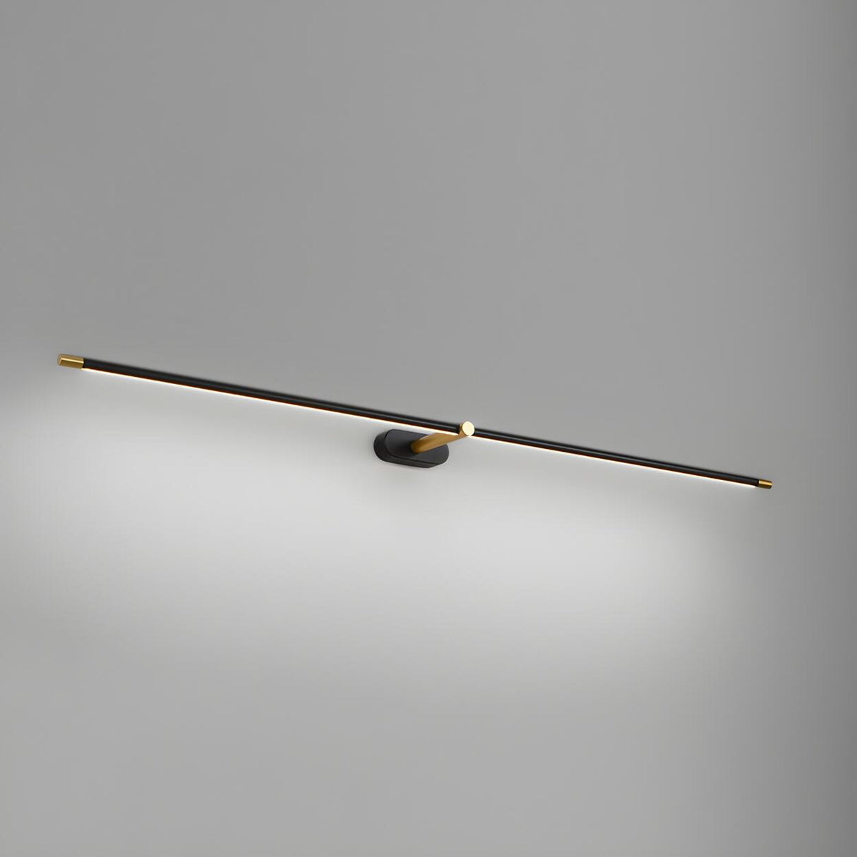 Bathroom Minimalist Gold Linear Metal Vanity Light Image - 18