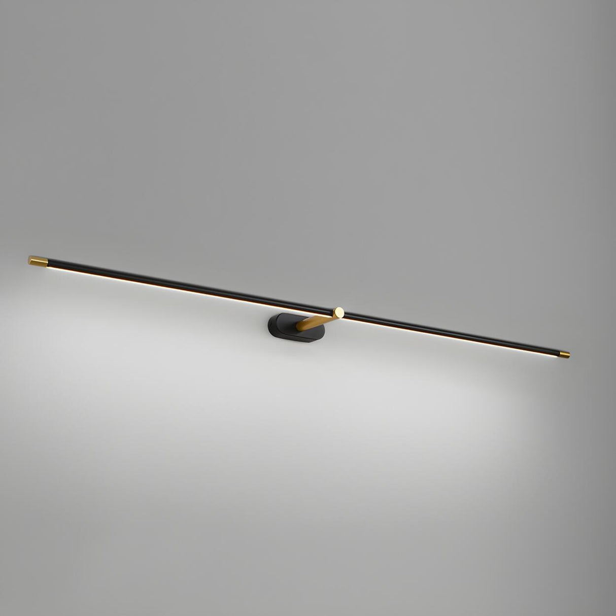 Bathroom Minimalist Gold Linear Metal Vanity Light Image - 19