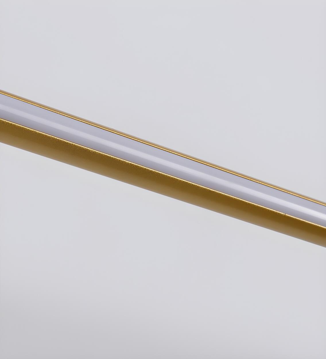 Bathroom Minimalist Gold Linear Metal Vanity Light Image - 20