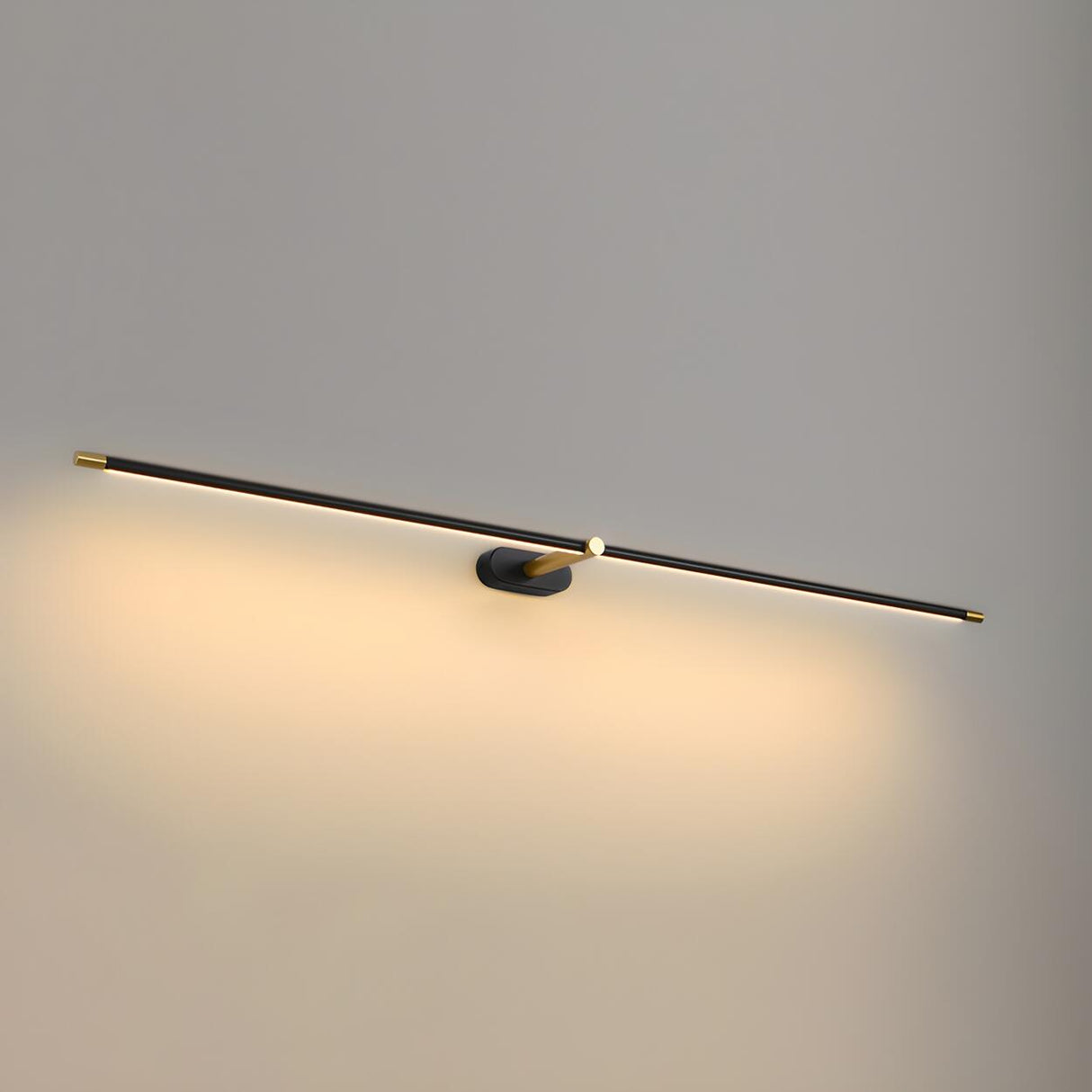 Bathroom Minimalist Gold Linear Metal Vanity Light Image - 22