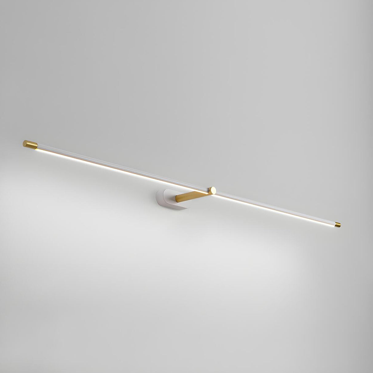 Bathroom Minimalist Gold Linear Metal Vanity Light Image - 6