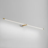 Bathroom Minimalist Gold Linear Metal Vanity Light Image - 6