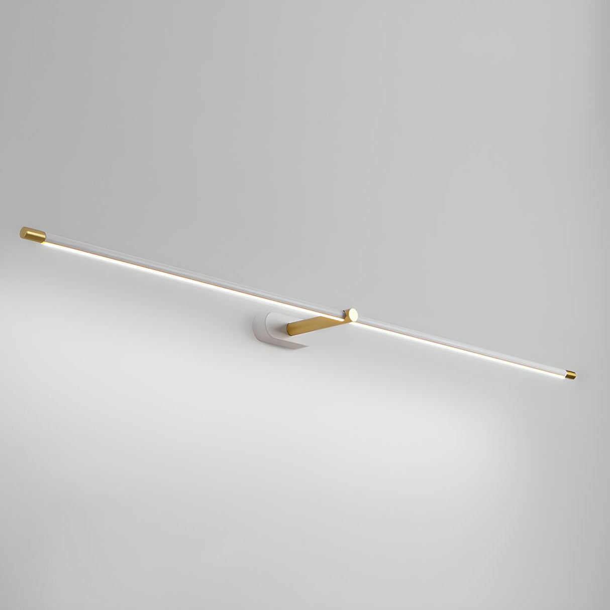 Bathroom Minimalist Gold Linear Metal Vanity Light Image - 8