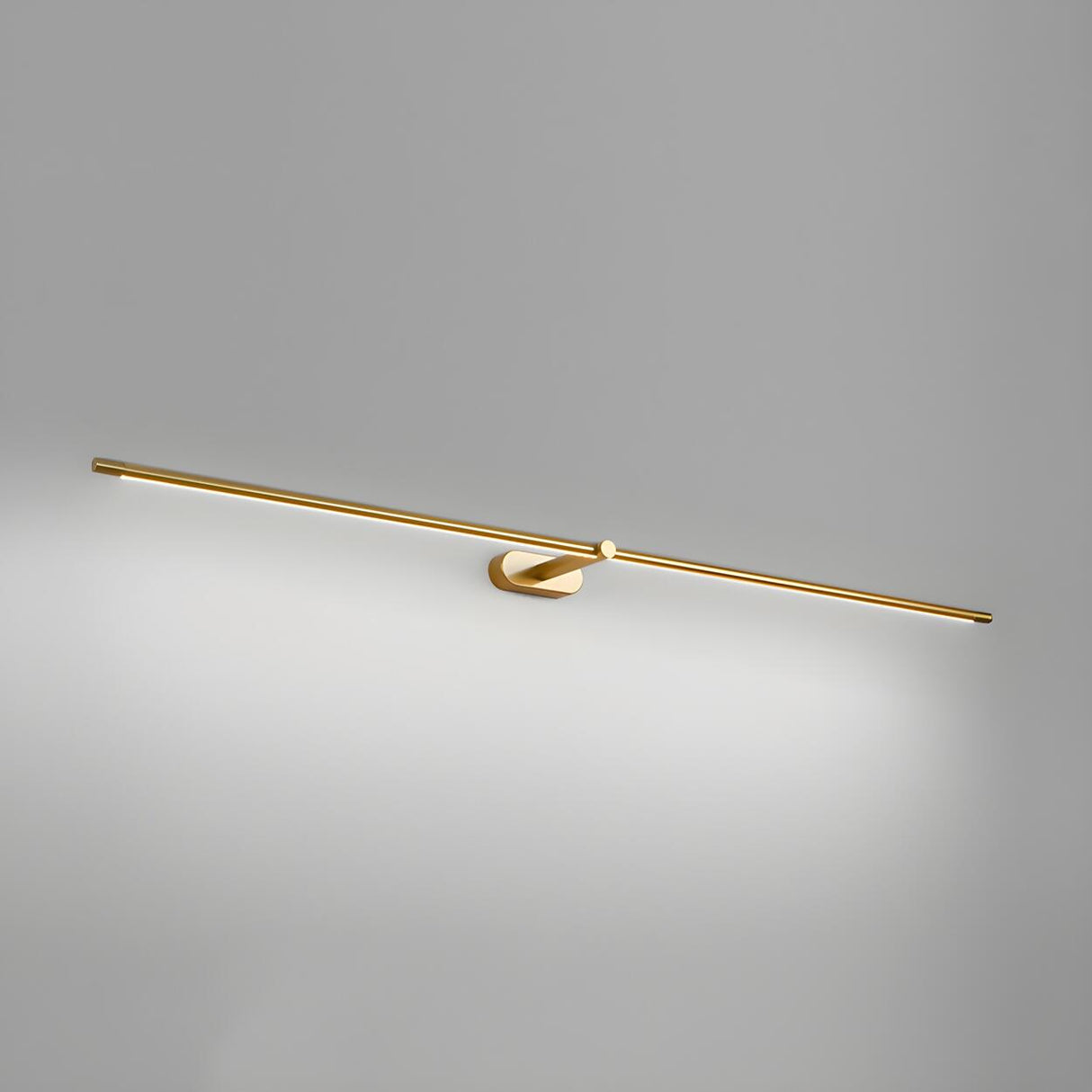 Bathroom Minimalist Gold Linear Metal Vanity Light Image - 9