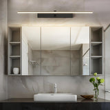 Bathroom Modern Metal Straight LED Mirror Vanity Light Image - 16