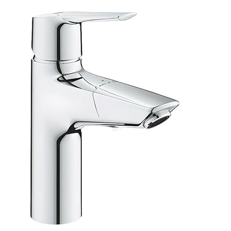 Bathroom Silver Low Arc Design Copper Valve Included Faucet Image - 1