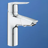 Bathroom Silver Low Arc Design Copper Valve Included Faucet Image - 2