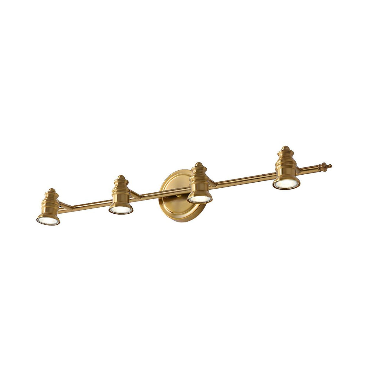 Bathroom Traditional Gold 2 Bulb Brass Vanity Light Image - 13