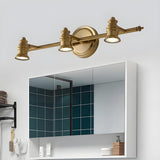 Bathroom Traditional Gold 2 Bulb Brass Vanity Light Image - 7