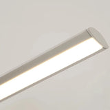 Bathroom White Modern Linear Metal LED Vanity Light Image - 12