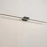 Bathroom White Modern Linear Metal LED Vanity Light Image - 15