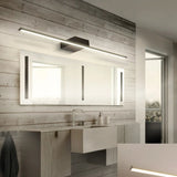 Bathroom White Modern Linear Metal LED Vanity Light Image - 16