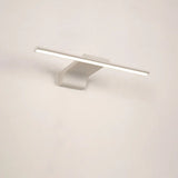 Bathroom White Modern Linear Metal LED Vanity Light Image - 18