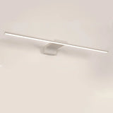 Bathroom White Modern Linear Metal LED Vanity Light Image - 20