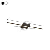 Bathroom White Modern Linear Metal LED Vanity Light Image - 27