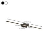 Bathroom White Modern Linear Metal LED Vanity Light Image - 28