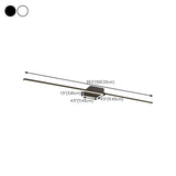 Bathroom White Modern Linear Metal LED Vanity Light Image - 29