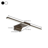 Bathroom White Modern Linear Metal LED Vanity Light Image - 30