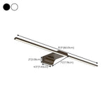 Bathroom White Modern Linear Metal LED Vanity Light Image - 32