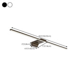 Bathroom White Modern Linear Metal LED Vanity Light Image - 33