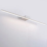 Bathroom White Modern Linear Metal LED Vanity Light Image - 7