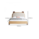 Bear Shape Upholstered Wood Kids Bed with Mattress Image - 21