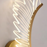 Beautiful Acrylic Gold Leaf LED Wall Sconce Light Image - 10