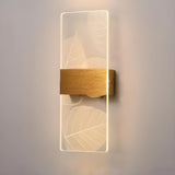 Beautiful Clear Leaf Pattern Acrylic Wall Light Image - 3