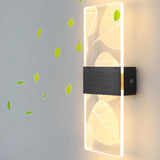 Beautiful Clear Leaf Pattern Acrylic Wall Light Image - 7