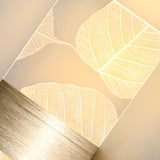 Beautiful Clear Leaf Pattern Acrylic Wall Light Image - 8