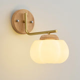 Beautiful Strawberry Shaped Wood Bedside Wall Sconce Image - 10