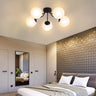 Bedroom 5-Light Globe Semi-Flush Mount Ceiling Light Image - 3