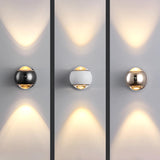 Bedroom Adjustable Black Globe Up Down Wall Sconce Image - 10