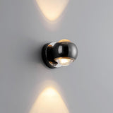 Bedroom Adjustable Black Globe Up Down Wall Sconce Image - 11