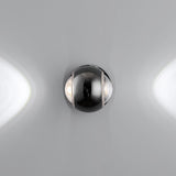 Bedroom Adjustable Black Globe Up Down Wall Sconce Image - 12