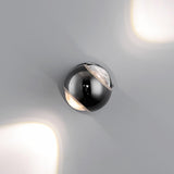 Bedroom Adjustable Black Globe Up Down Wall Sconce Image - 13