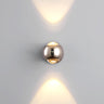 Bedroom Adjustable Black Globe Up Down Wall Sconce Image - 5