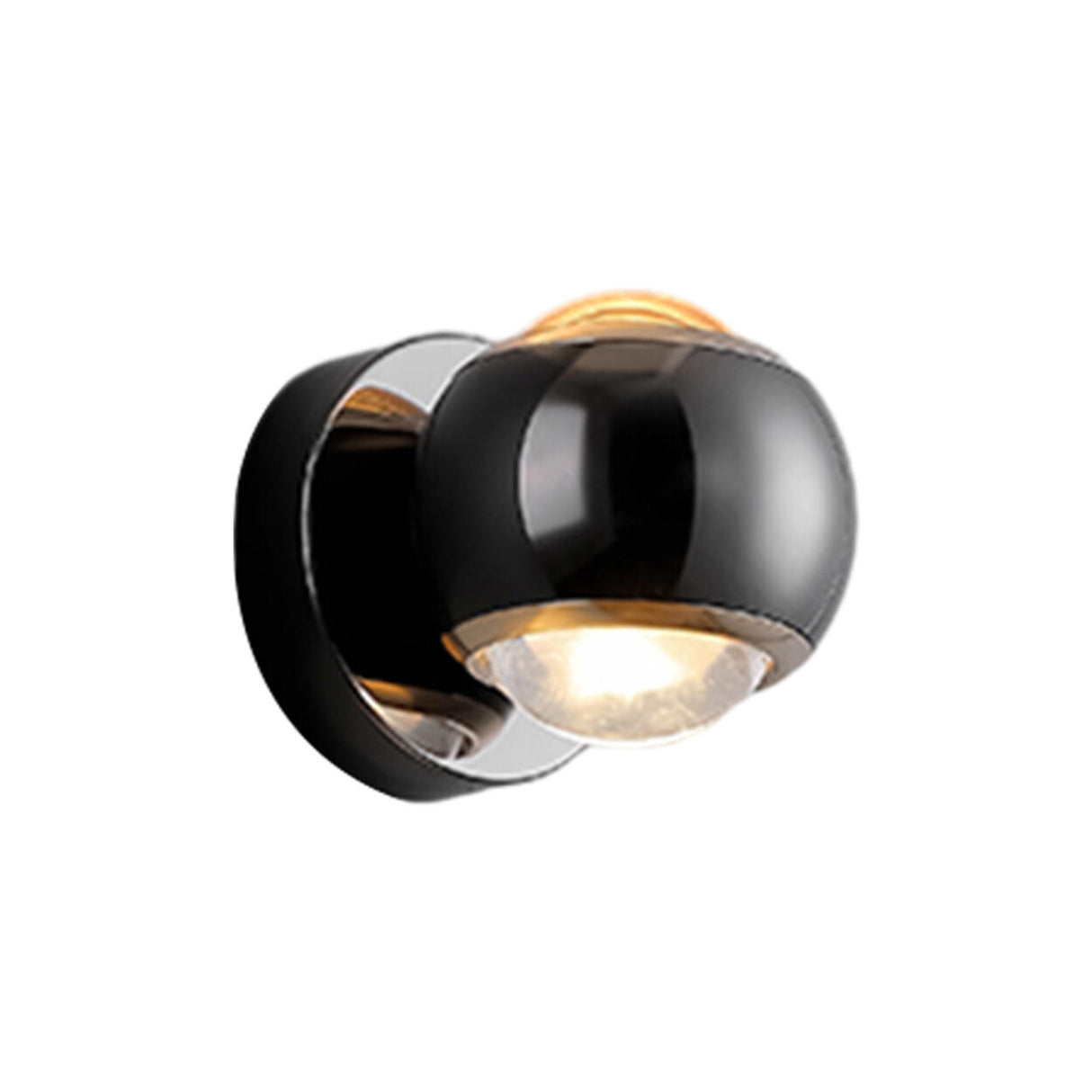 Bedroom Adjustable Black Globe Up Down Wall Sconce Image - 8