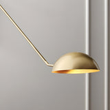 Bedroom Adjustable Gold Dome Long Arm Metal Wall Lamp Image - 9