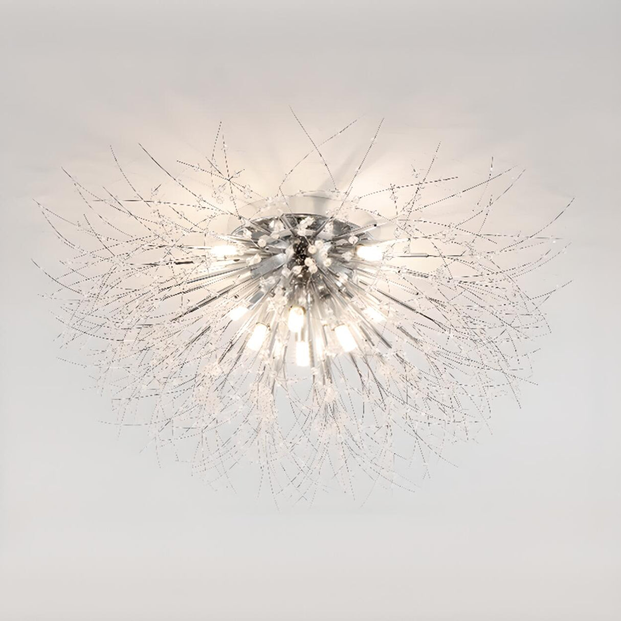 Bedroom Artistic Branch Crystal Flush Mount Light Image - 11