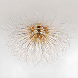 Bedroom Artistic Branch Crystal Flush Mount Light Image - 13