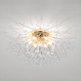 Bedroom Artistic Branch Crystal Flush Mount Light Image - 3