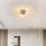 Bedroom Artistic Branch Crystal Flush Mount Light Image - 4