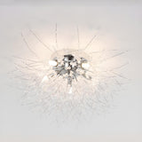 Bedroom Artistic Branch Crystal Flush Mount Light Image - 7