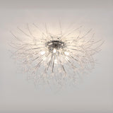 Bedroom Artistic Branch Crystal Flush Mount Light Image - 9