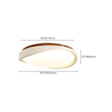 Bedroom Asymmetrical Art White LED Flush Mount Light #size