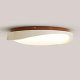 Bedroom Asymmetrical Art White LED Flush Mount Light Image - 9