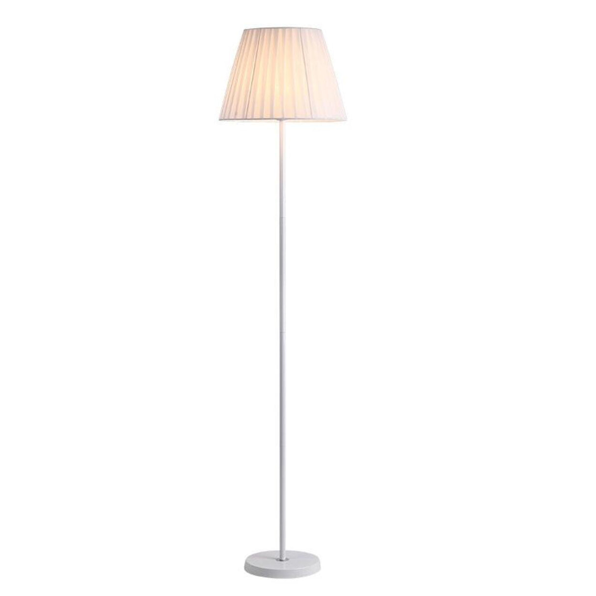 Bedroom Barrel Elegant White Column Floor Lamp Image - 5