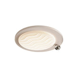 Bedroom Beige Arc Cloud Cheese LED Flush Mount Light Image - 10